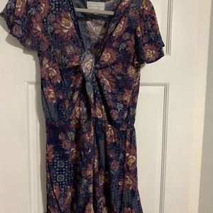 Floral short sleeve romper